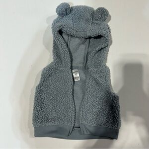 Carters blue Sherpa vest size 3 months